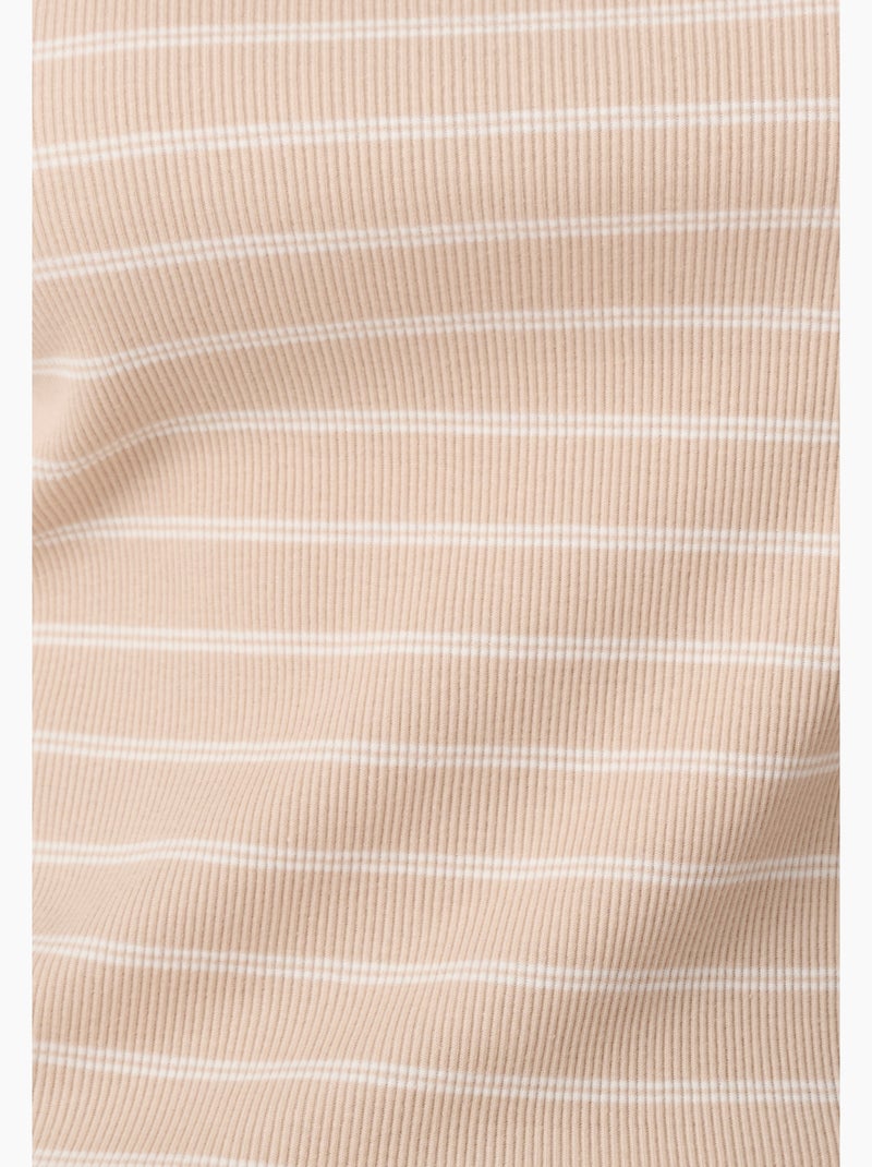 T-shirt rayé manches aux coudes - Damart Marron - Kiabi