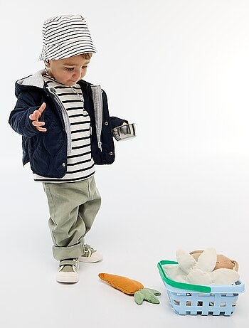 T-shirt rayé manches courtes en coton