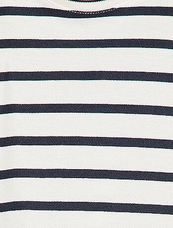 T-shirt rayé manches courtes en coton
