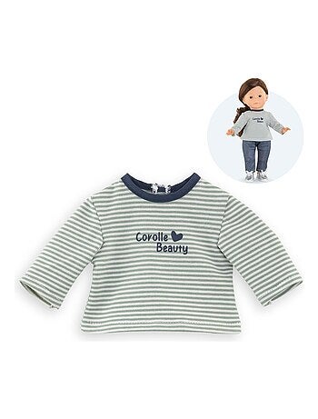 T-Shirt Rayé Manches Longues pour poupée ma Corolle