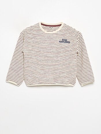 T-shirt rayé manches longues