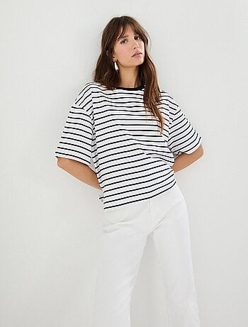 T-shirt rayé, MO Fashion