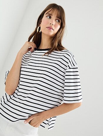 T-shirt rayé, MO Fashion
