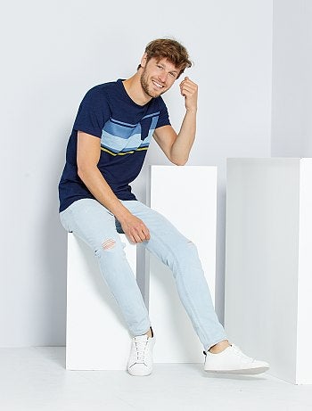 T-shirt rayé poche poitrine