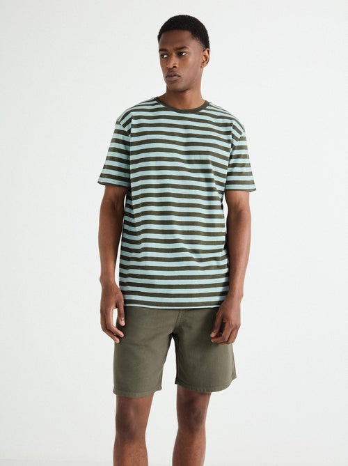 T-shirt rayé pour homme MO Fashion - Kiabi