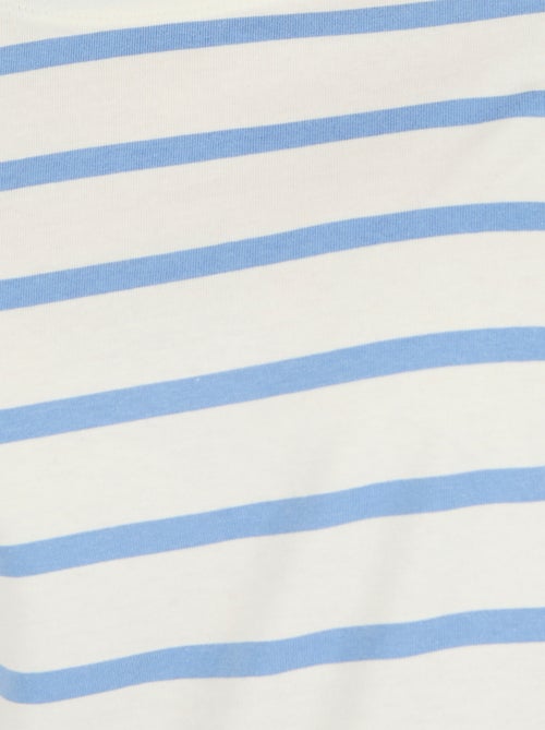 T-shirt rayé pur coton - Damart - Kiabi
