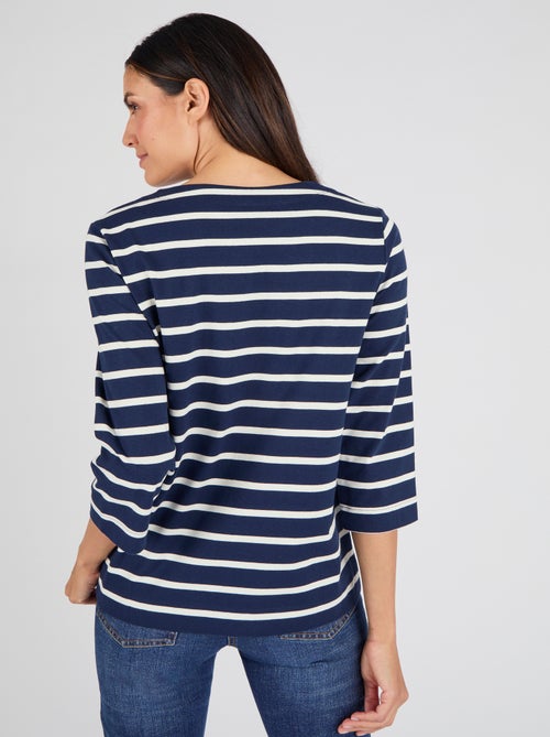 T-shirt rayé pur coton - Damart - Kiabi T-shirt rayé pur coton - Damart - Kiabi