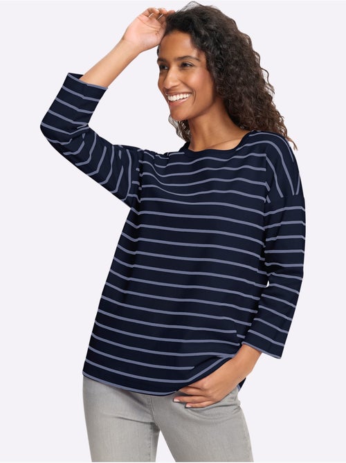 T-shirt rayé pur coton - taille standard - helline - Kiabi