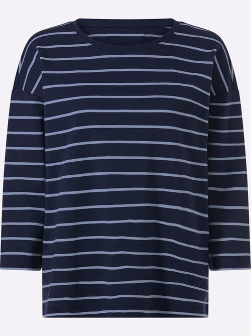T-shirt rayé pur coton - taille standard - helline - Kiabi