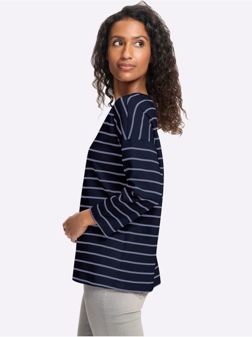 T-shirt rayé pur coton - taille standard - helline - Kiabi