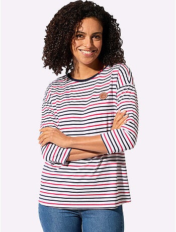 T-shirt Rayé Pur Coton - Taille Standard - Witt