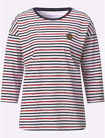 T-shirt Rayé Pur Coton - Taille Standard - Witt