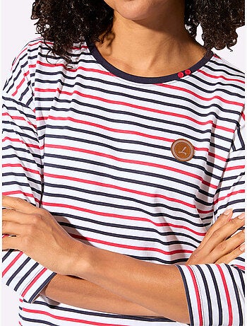 T-shirt Rayé Pur Coton - Taille Standard - Witt