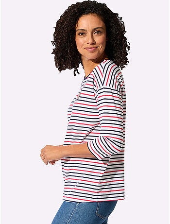 T-shirt Rayé Pur Coton - Taille Standard - Witt