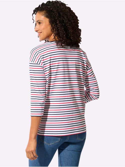 T-shirt Rayé Pur Coton - Taille Standard - Witt - Kiabi