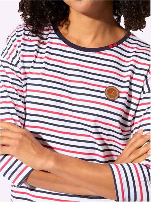 T-shirt Rayé Pur Coton - Taille Standard - Witt - Kiabi
