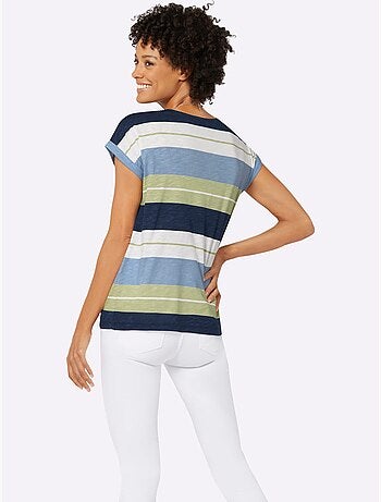 T-shirt Rayé Pur Coton - Taille Standard - Witt