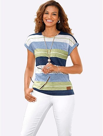 T-shirt Rayé Pur Coton - Taille Standard - Witt