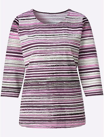T-shirt rayé pur coton - taille standard - witt