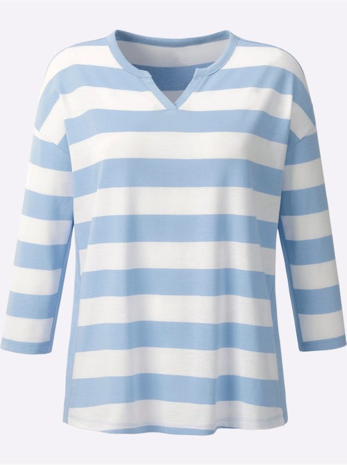 T-shirt Rayé Rayures En Fils Teintés - Taille Standard - Helline - Kiabi T-shirt Rayé Rayures En Fils Teintés - Taille Standard - Helline - Kiabi