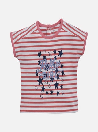 T-SHIRT RAYE ROSE
