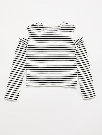 T-shirt rayé sans manches