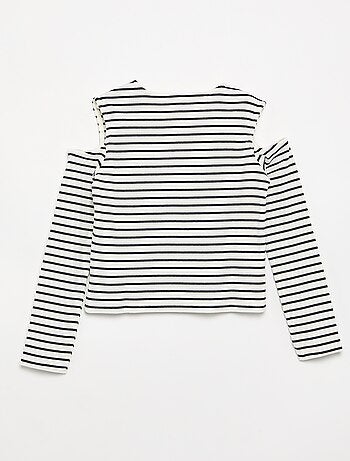 T-shirt rayé sans manches