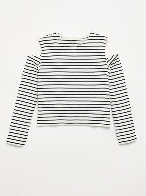 T-shirt rayé sans manches - Kiabi