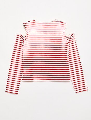 T-shirt rayé sans manches
