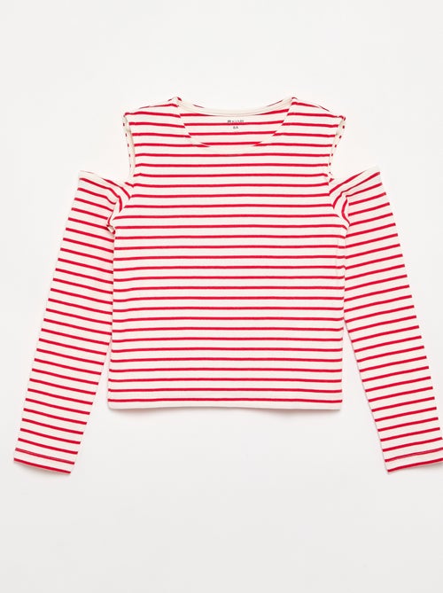 T-shirt rayé sans manches - Kiabi