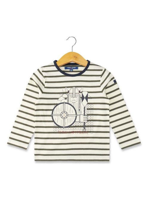 T-shirt rayé Viking Garçon - Terre de Marins - Kiabi