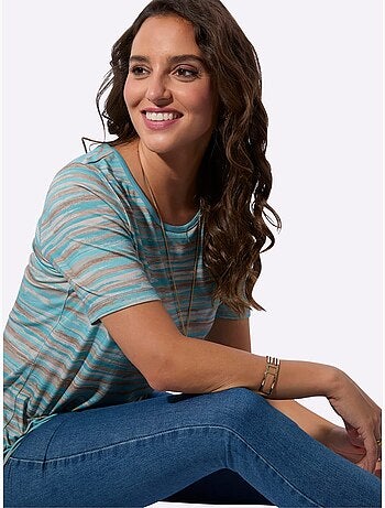 T-shirt Rayé Viscose - Taille Standard - Witt