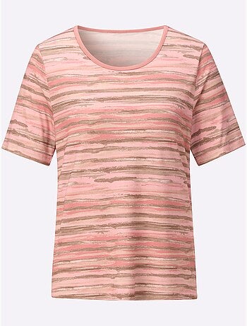 T-shirt Rayé Viscose - Taille Standard - Witt