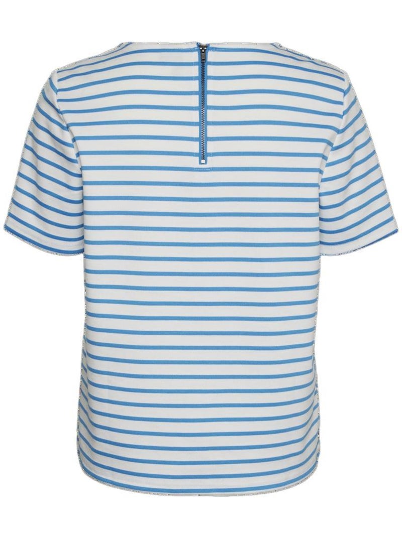 T-Shirt Rayure Femme Vero Moda Snow White Blanc - Kiabi