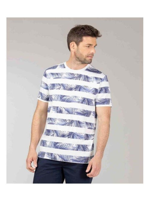 T-shirt rayures florales Homme - Kiabi