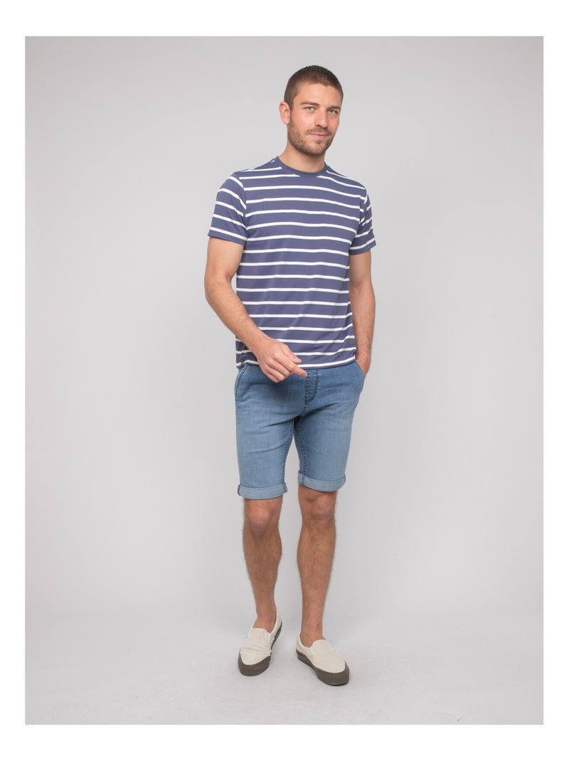 T-shirt rayures marinière NALMARTIN Bleu marine - Kiabi