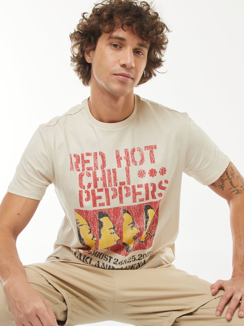 T-shirt 'Red Hot Chili Peppers' manches courtes GRIS - Kiabi