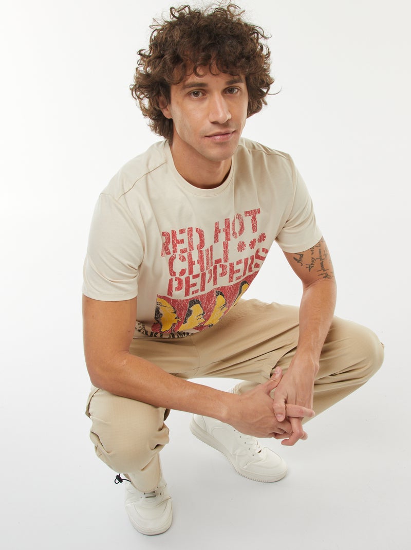 T-shirt 'Red Hot Chili Peppers' manches courtes GRIS - Kiabi