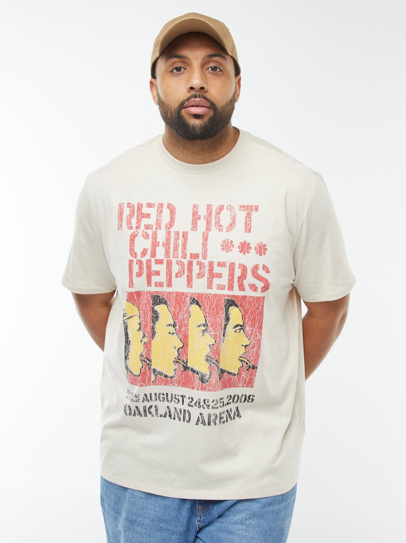 T-shirt 'Red hot chili Peppers' manches courtes GRIS - Kiabi