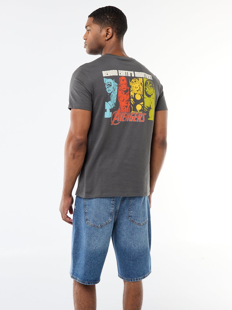 T-shirt regular 'Avengers' Noir - Kiabi