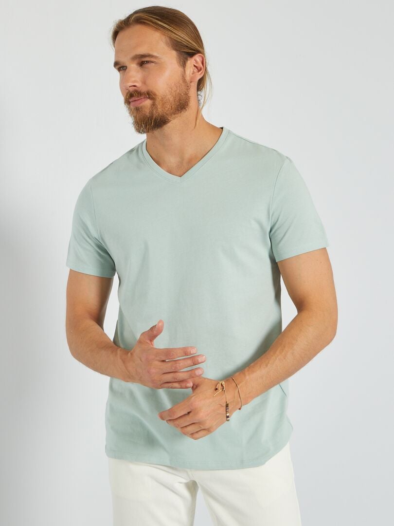 Chemise Homme Taille M Turquoise Block T-shirt à encolure ras-du-cou Par New Look RRP £ 9.99 BNWT coton 