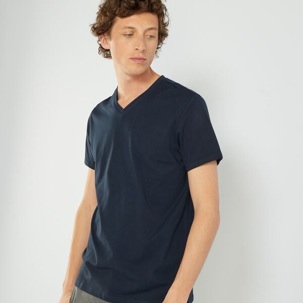 t shirt bleu marine homme