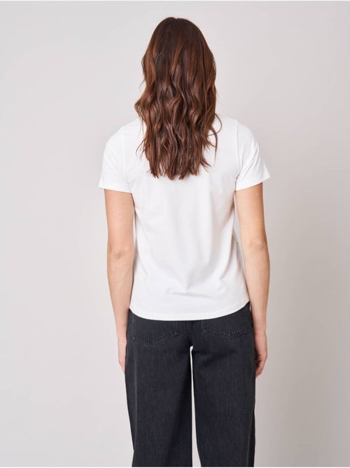 T-shirt regular femme en coton stretch imprimé étoiles 'deeluxe' - Kiabi T-shirt regular femme en coton stretch imprimé étoiles 'deeluxe' - Kiabi