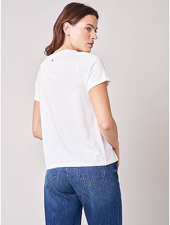 T-shirt regular femme en jersey 100% coton imprimé western 'deeluxe'