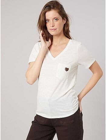 T-shirt regular femme en jersey 'Deeluxe'