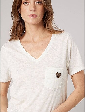 T-shirt regular femme en jersey 'Deeluxe'
