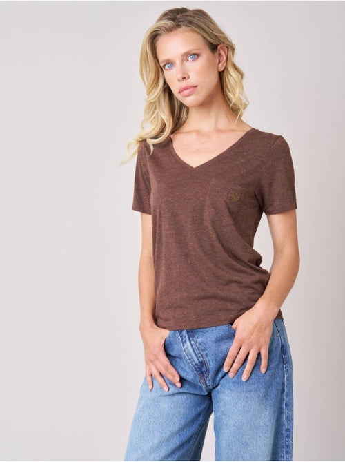 T-shirt regular femme en jersey 'deeluxe' - Kiabi T-shirt regular femme en jersey 'deeluxe' - Kiabi