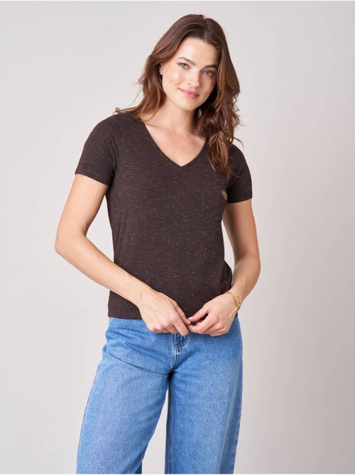 T-shirt regular femme en jersey 'deeluxe' - Kiabi