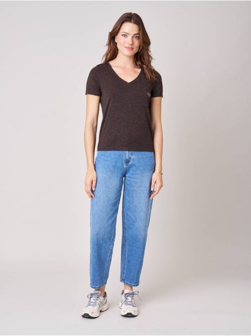 T-shirt regular femme en jersey 'deeluxe' - Kiabi