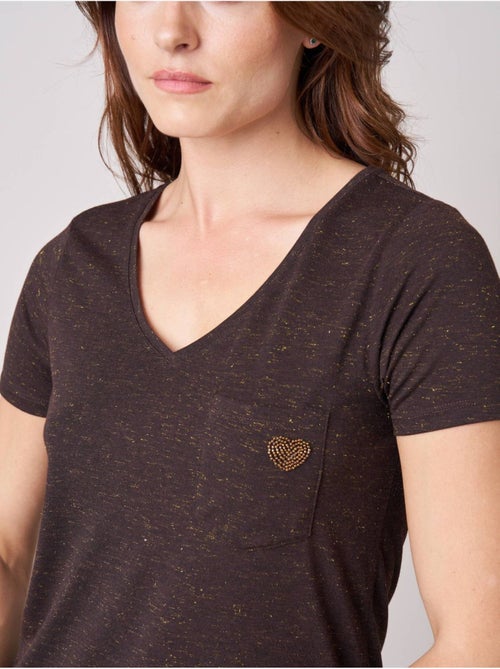 T-shirt regular femme en jersey 'deeluxe' - Kiabi